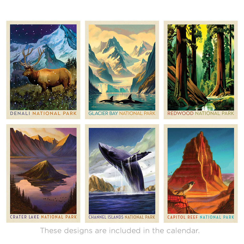 The first six national park animal designs