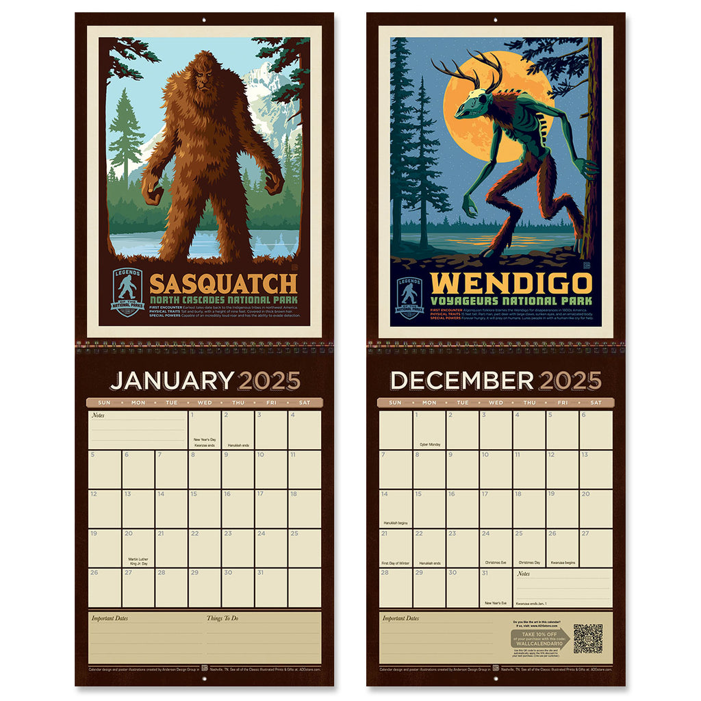 2025 Wall Calendar: Legends of the National Parks (Best-Seller)