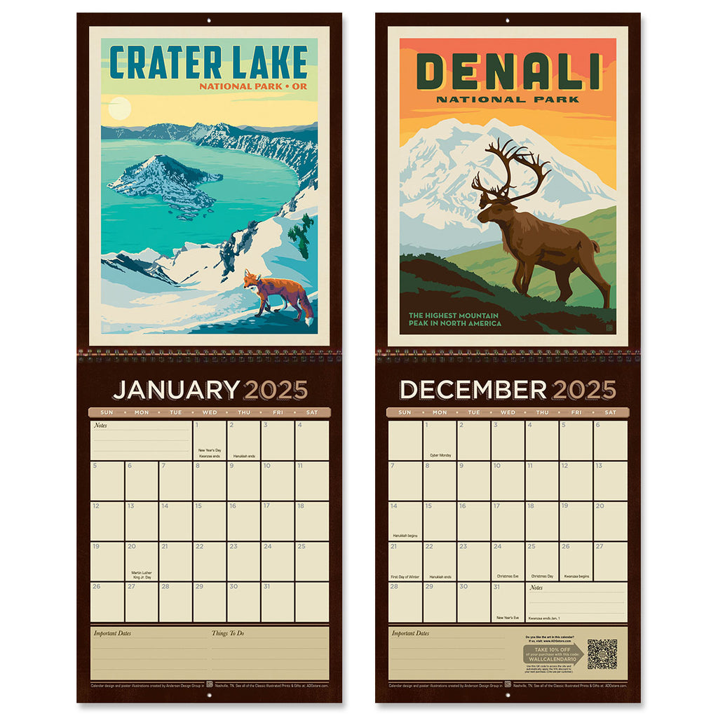 January and December calendar designs 