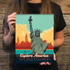 Woman holding American Wall Calendar