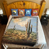 Woven Throw Blanket: (Vertical) Saguaro National Park